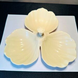 Vintage Lenox, Art Deco Style 3 Section Shell Serving Dish 8.5"